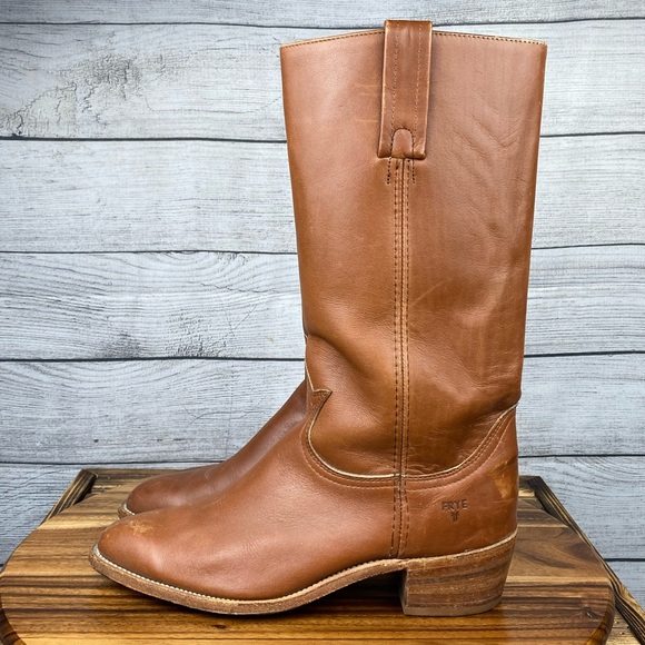 Vintage Frye Campus Saddle Brown Pull On Boot 2585 Women's Size